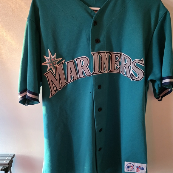 Vintage Majestic Ken Griffey Jr. Seattle Mariners Stitched #24 Large Made In Usa - Picture 2 of 13